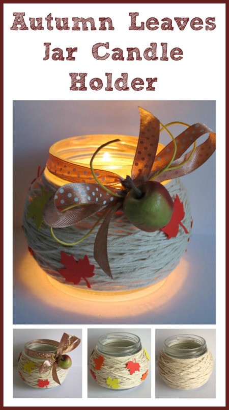 Making an Autumn Leaves Jar Candle Holder