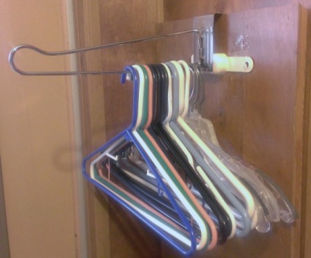 Storing Hangers in the Laundry Room