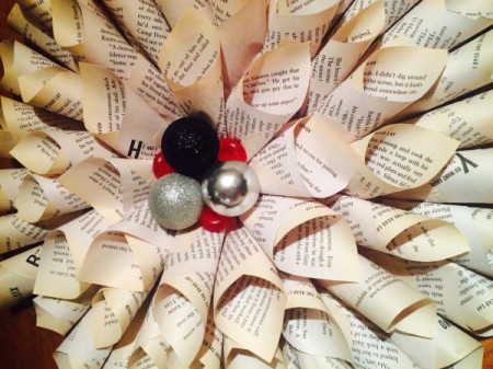 Book Pages Christmas Wreath