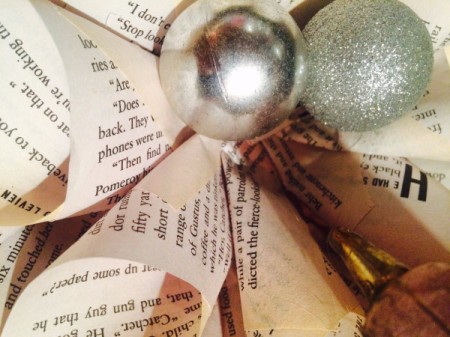 Book Pages Christmas Wreath