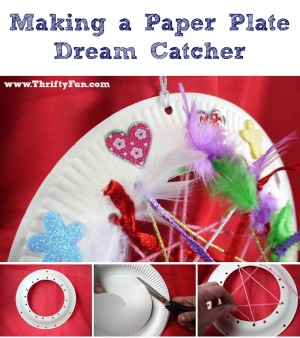 Making a Paper Plate Dream Catcher