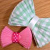 Gift bows made from paper muffin liners.