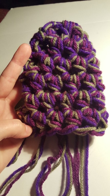 Thick Crocheted Slippers - Repeat last row 4 times more, for a total of 6 rows.