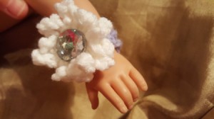 Crocheted Wrist Corsage for American Girl Doll