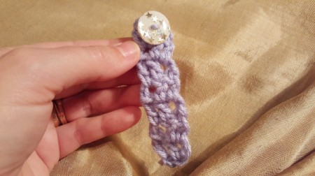 Crocheted Wrist Corsage for American Girl Doll - in process