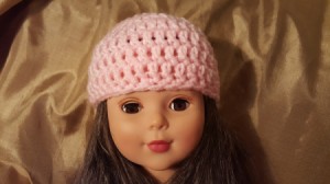Crocheted Beanie Hat for American Girl Doll
