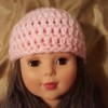 Crocheted Beanie Hat for American Girl Doll