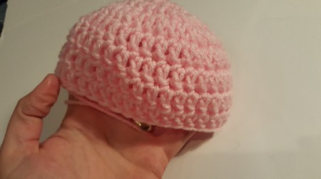 Crocheted Beanie Hat for American Girl Doll - finished hat