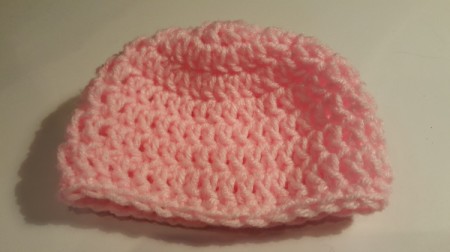 Crocheted Beanie Hat for American Girl Doll - finished hat