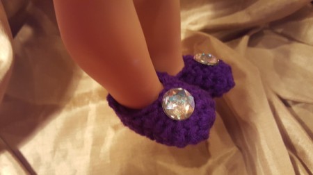 Crocheted Slippers for American Girl Doll