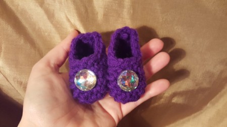 Crocheted Slippers for American Girl Doll