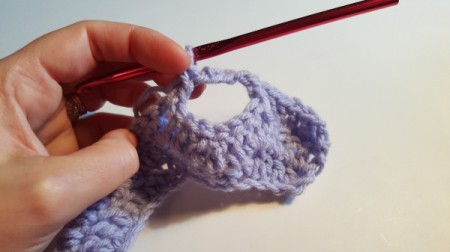 Crocheted Dress for American Girl Doll - Crocheting the top of the dress.
