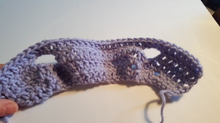 Crocheted Dress for American Girl Doll - Crocheting the top of the dress.