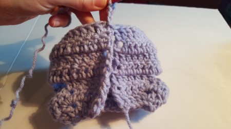 Crocheted Dress for American Girl Doll - Crocheting the top of the dress.