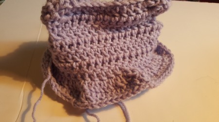 Crocheted Dress for American Girl Doll - Crocheting the dress, about half way done.