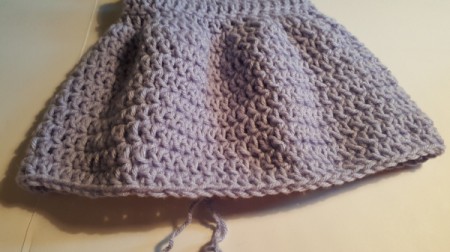 Crocheted Dress for American Girl Doll - Crocheting the bottom portion of the dress.