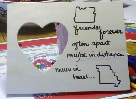 Wooden "Long Distance Friend" Frame