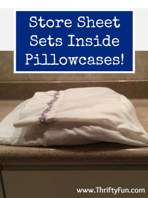 Storing Sheets Inside Pillowcases