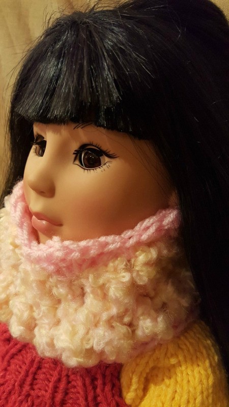 Crocheted Wrist Corsage for American Girl Doll - finished