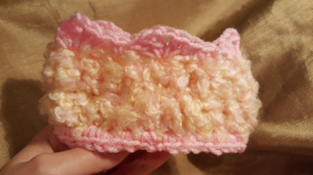 Crocheted Wrist Corsage for American Girl Doll - in process