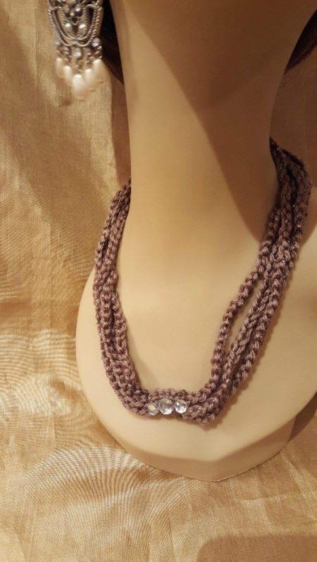 Easy Peasy Crocheted Chain Necklace