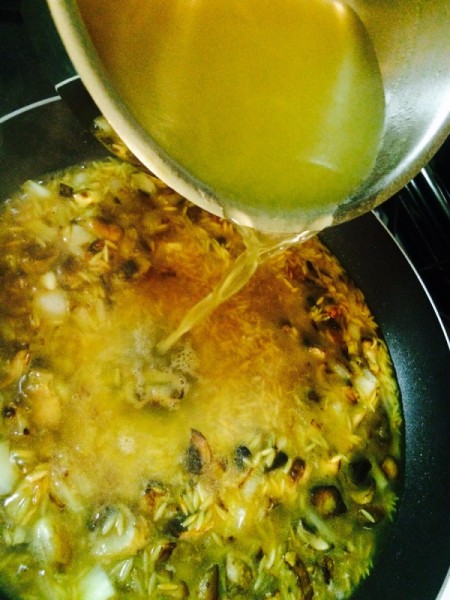 Mushroom and Cheese Orzo Risotto