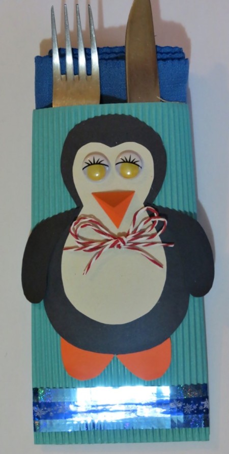 Penguin Knife and Fork Envelope