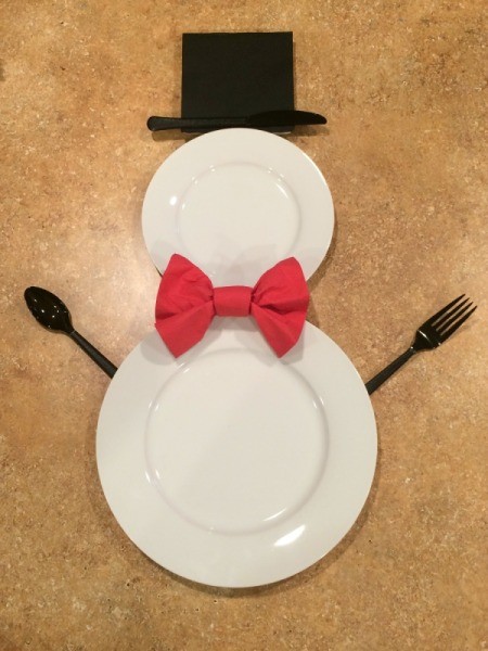 Snowman Place Setting
