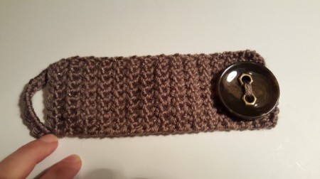 Crocheted Button Cuff Bracelet