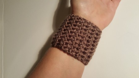 Crocheted Button Cuff Bracelet