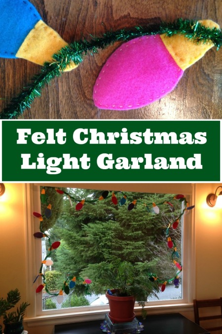 Making a Felt Christmas Light Garland