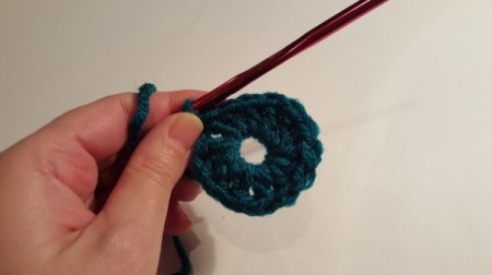 double crochet in ring