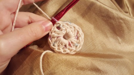 work double crochet in ring