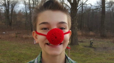 Making a Crocheted Clown Nose