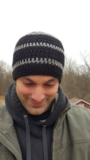 Men's Crocheted Skull-Cap