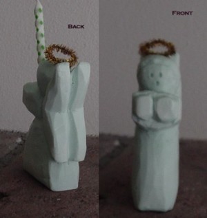 two views of finished angel