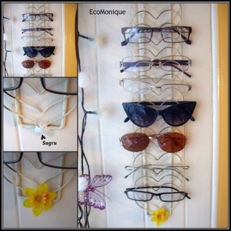 Upcycled Letter Rack for Eyeglasses