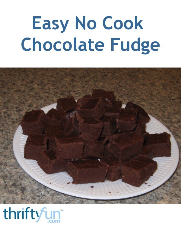 Easy No Cook Chocolate Fudge ThriftyFun