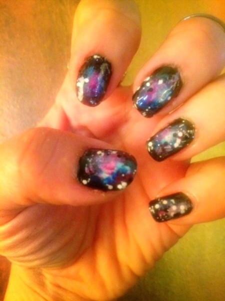 Easy Galaxy Nail Art