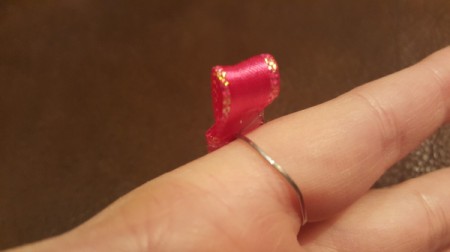 Paper Clip Ribbon Ring