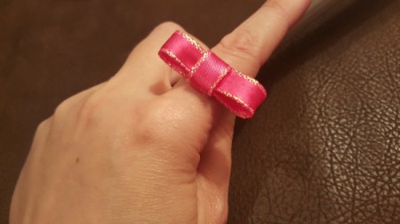 Paper Clip Ribbon Ring
