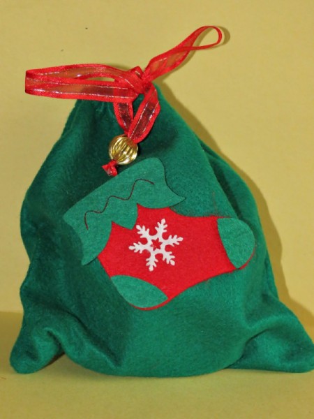 bag stuffed with gifts