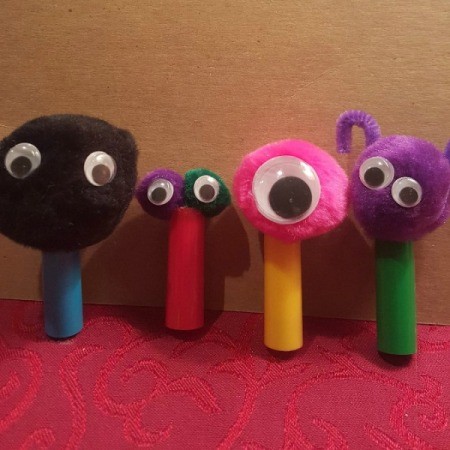 Marker Cap Finger Puppets - finished puppets