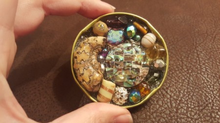 Recycled Jar Lid Statement Pendant