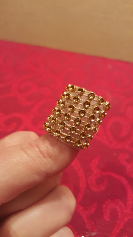 Bottle Top Thimble - trim glued to top