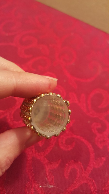 Bottle Top Thimble - glue trim on top