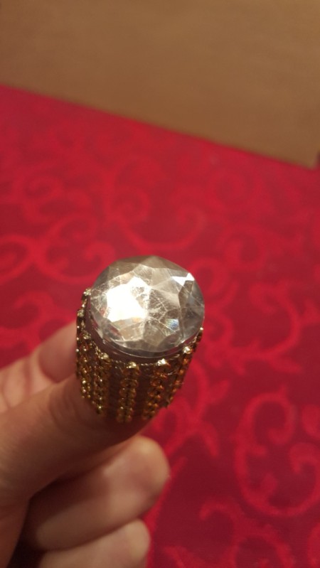 Bottle Top Thimble - glue gem to top of cap