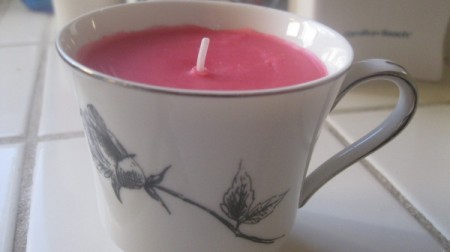 Teacup Candle - hardened second candle