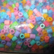 Melted Perler Beads - beads in bag prior to melting