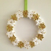 Paper Poinsettias Wreath